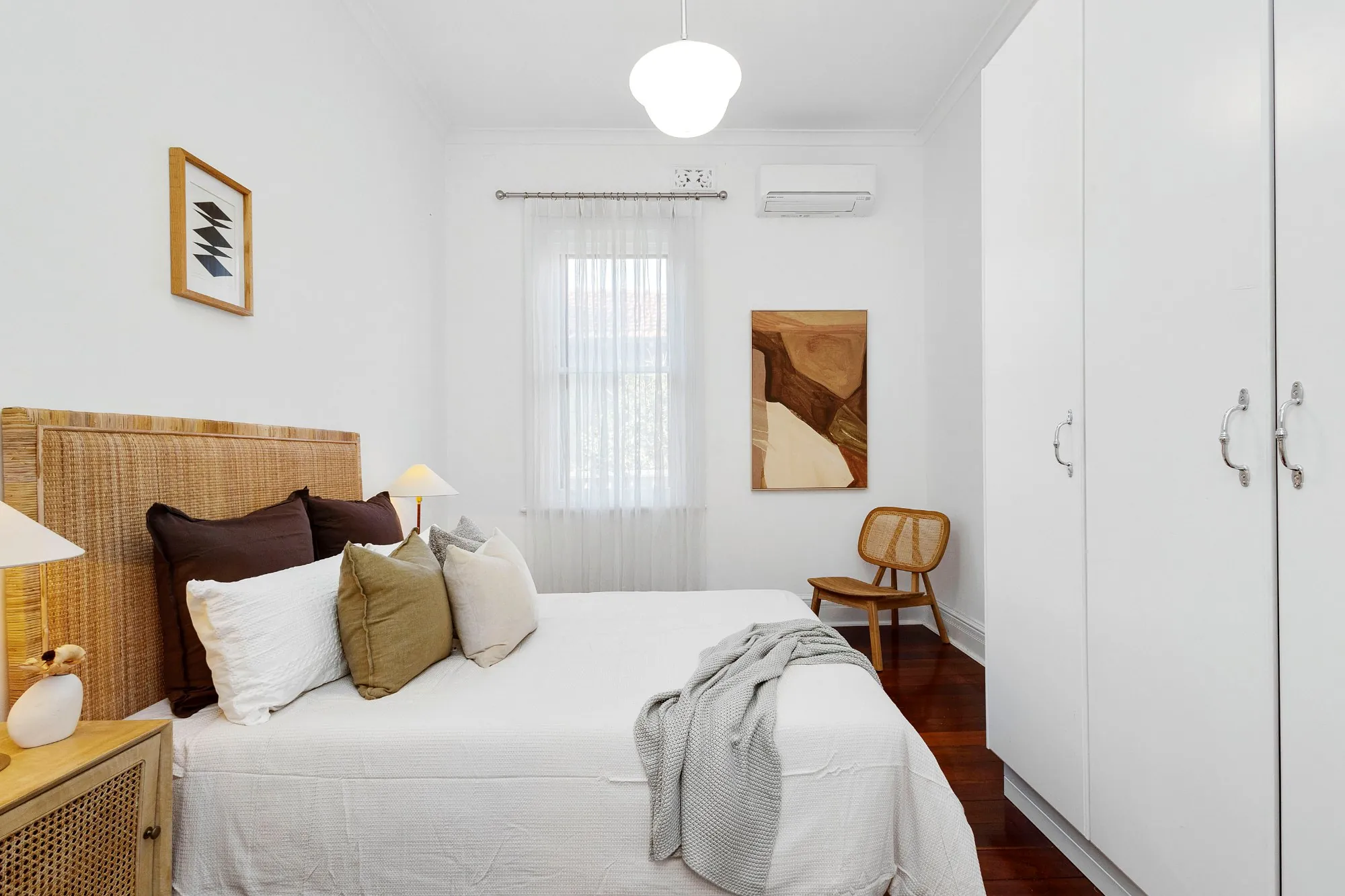 A styled bedroom