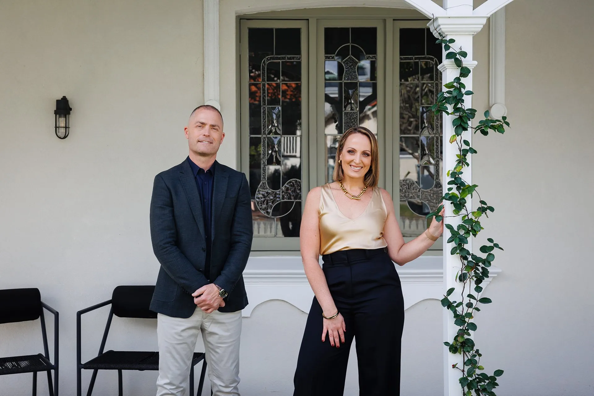 Dan Broad and Nadija Begovich at a styled home