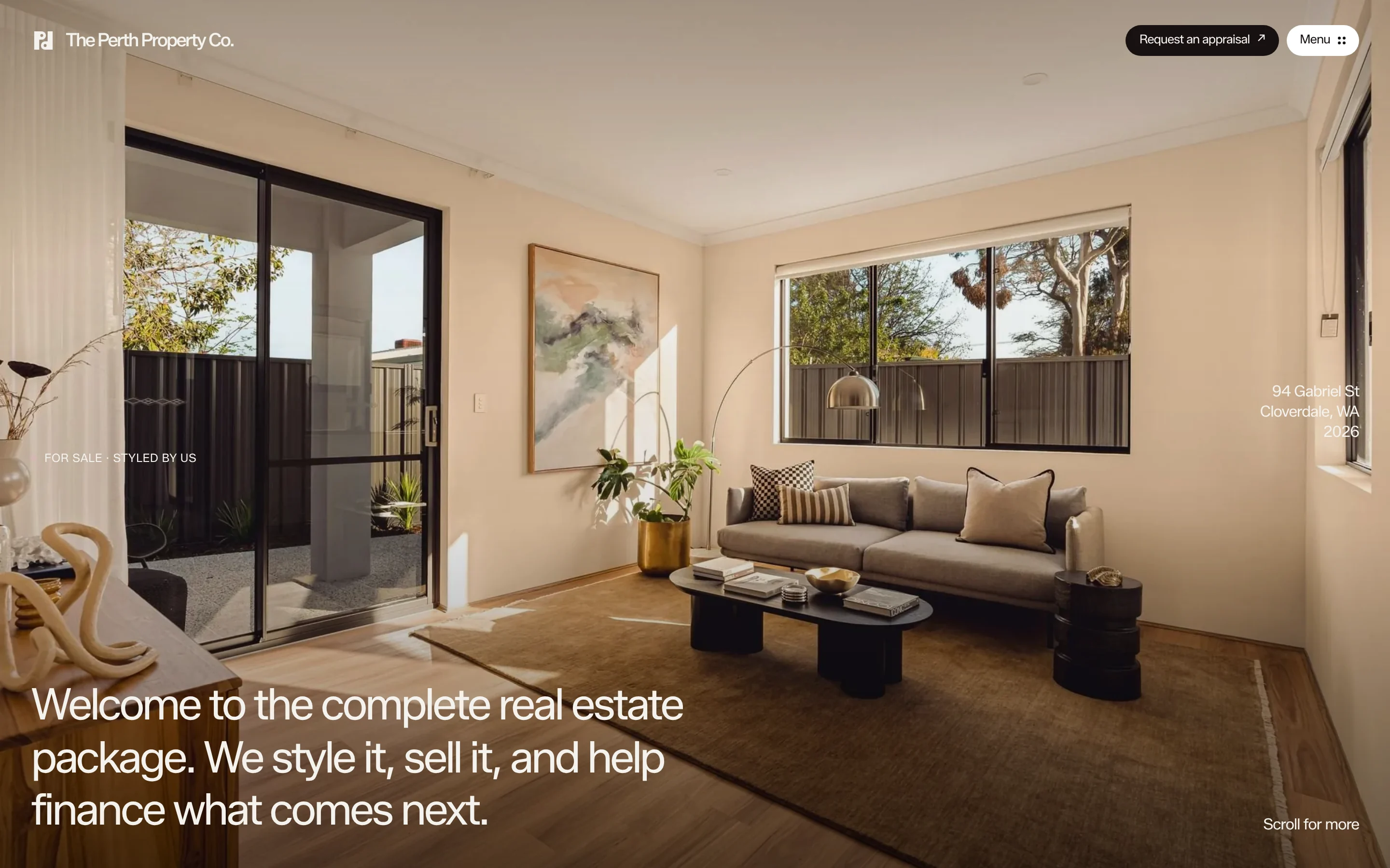 The proposed home page with the hero and navigation